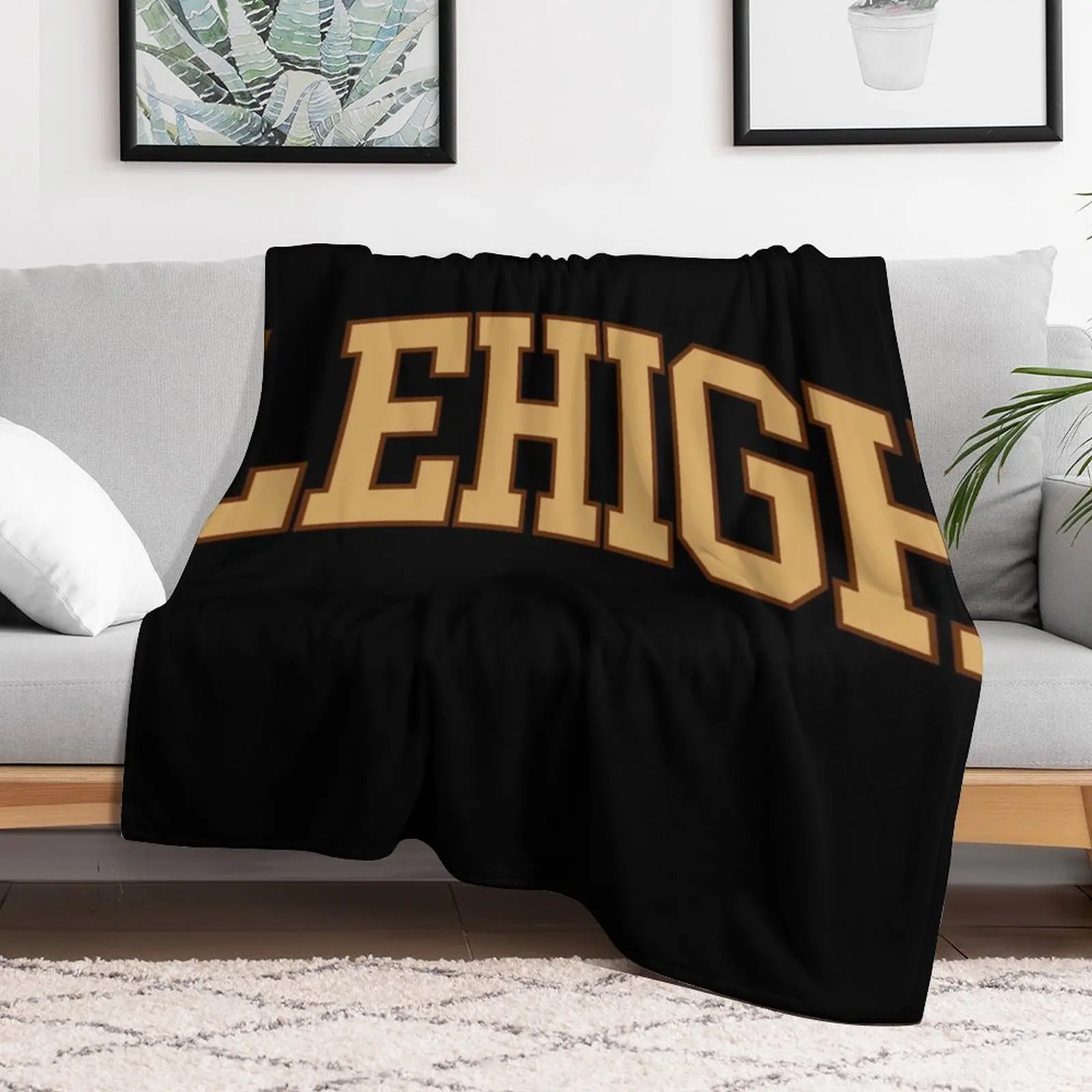 lehigh - college font curved Throw Blanket cosplay anime Bed covers Summer Beddings Blankets