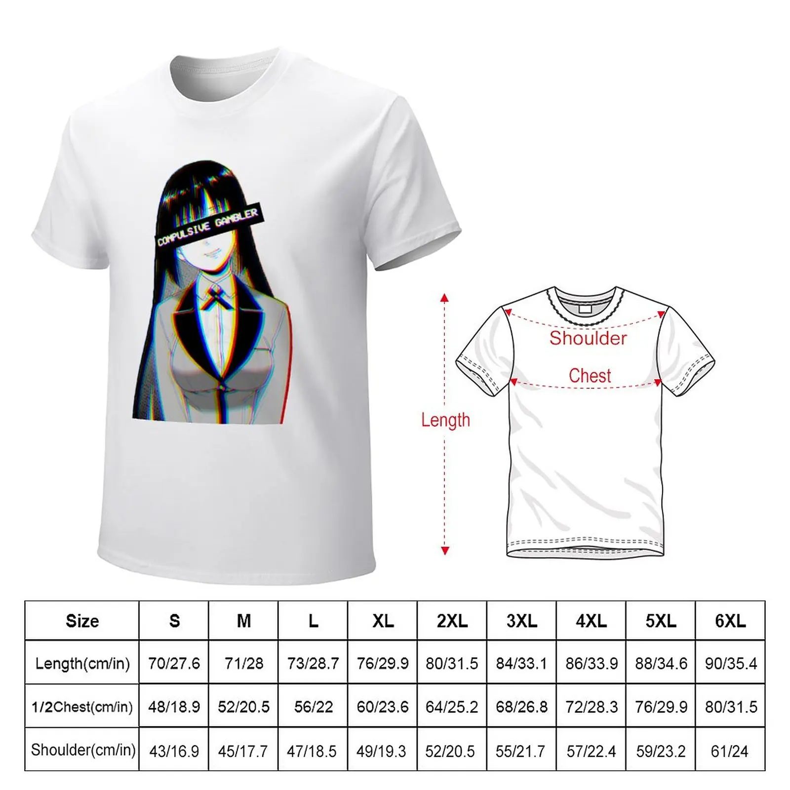 Compulsive Gambler - Kakegurui T-Shirt shirts graphic tees oversized anime clothes men clothings