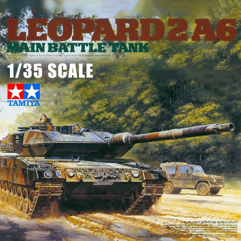 TAMIYA 1/35 Model diy toys 35271 German Modern Leopard 2A6 Main Battle Tank-Scale Model Kit