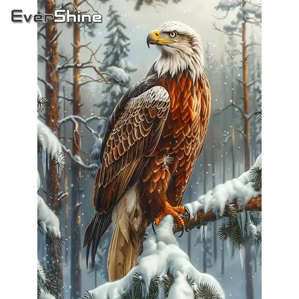Evershine New Arrival Diamond Embroidery Eagle Picture Rhinestones Painting Bird Animal DIY Diamond Mosaic Winter Wall Decor