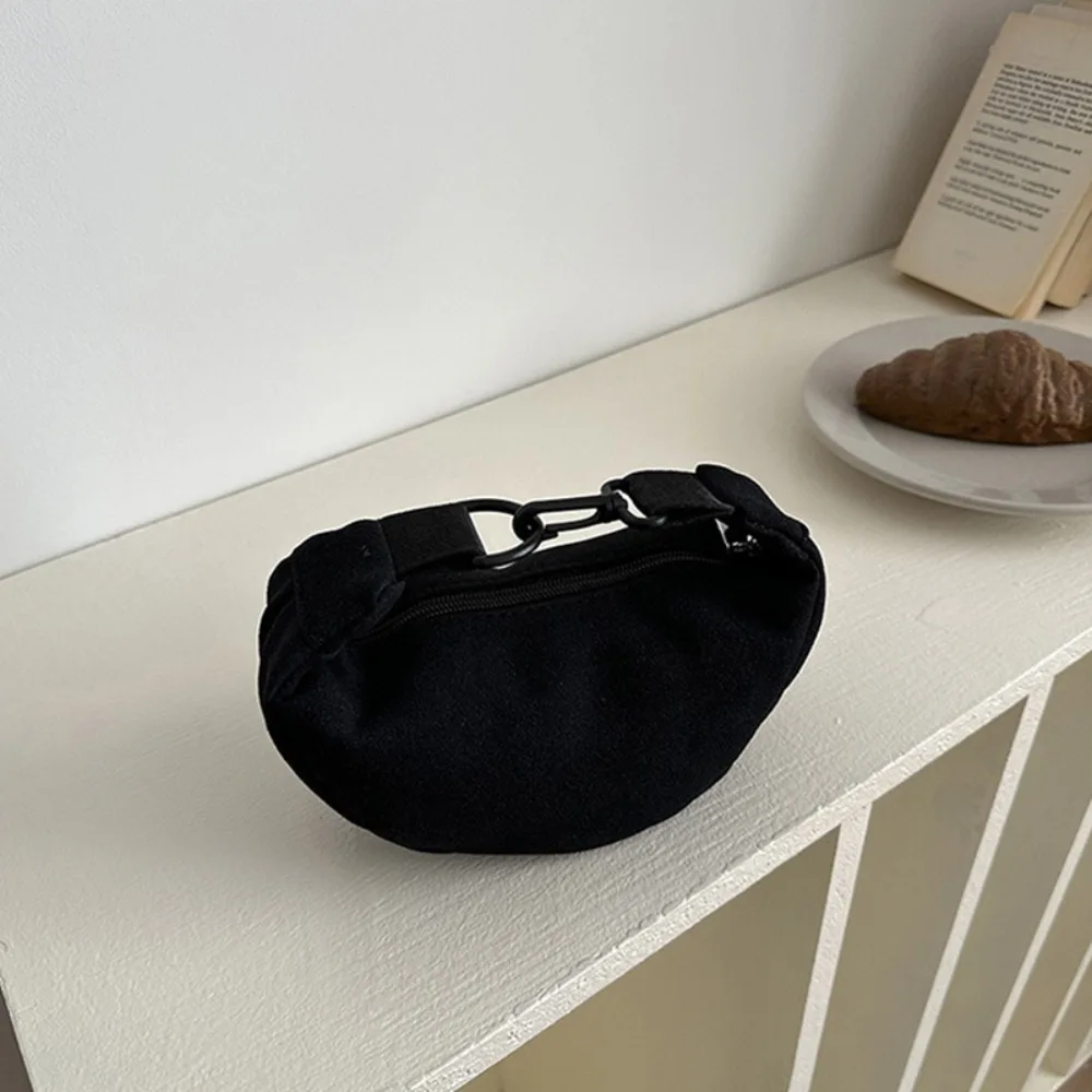 

Casual Korean Style Suede Crossbody Bag Handbag Lightweight Mini Dumpling Bag Solid Color Suede Shoulder Bag Office Worker
