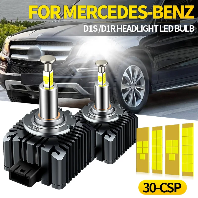 

2PCS D1S LED Headlights Bulb 30000LM Plug and Play HID Xenon Car Lamps 12V For Mercedes-Benz GL450 GL550 2008-2016 CANbus 6000K