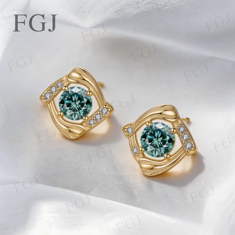 1ct Moissanit-Ohrringe, D-Farbe, VVS1, S925-Sterlingsilber, Ohrstecker für Damen, Geburtstagsfeier, hochwertiger edler Schmuck, Geschenk – Detail 16