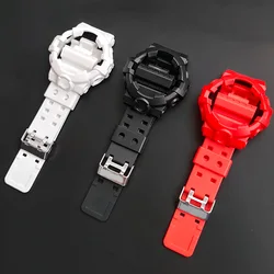 Soft Resin Watch Strap Bezel for GA700 GA-700SK GA710 GA735 Watchband Case Men Watch Band Case Rubber Bracelet