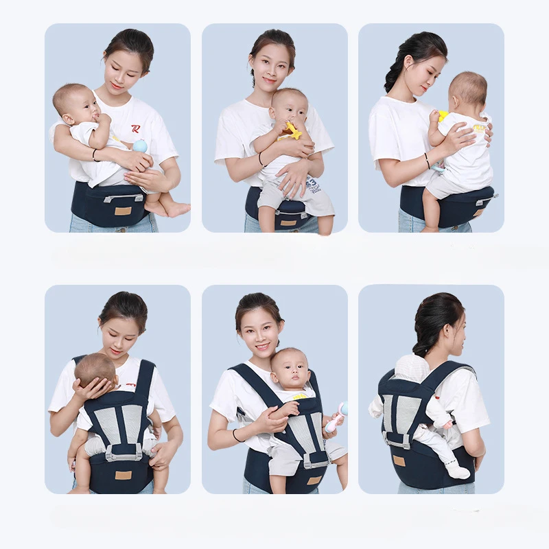 Four Seasons Universal Baby Breathable Waist Stool Protects Baby Backstraps Single Stool Front and Rear Multi Functional