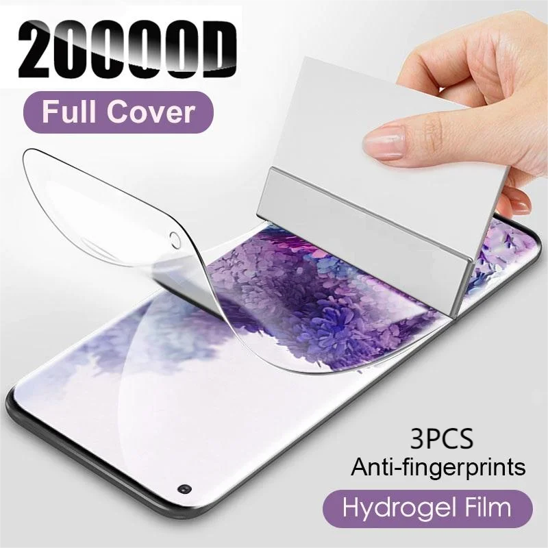 3PCS Protection Film For Tecno Pova 2 LE7 Pouvoir 4 Pro Spark 5 Air 7 6 GO Pro Hydrogel Film Screen Protector Cover Film