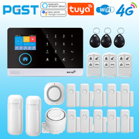 4G Home Security Alarm System 433MHz WiFi GSM Wireless Alarm Tuya Smart Home Application Control, Equipped with Smoke Detector