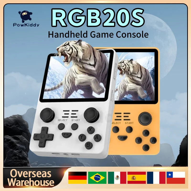 

POWKIDDY RGB20S Retro Handheld Game Console 3.5-Inch IPS Screen Video Games Player Open Source System RK3326 Children's Gifts