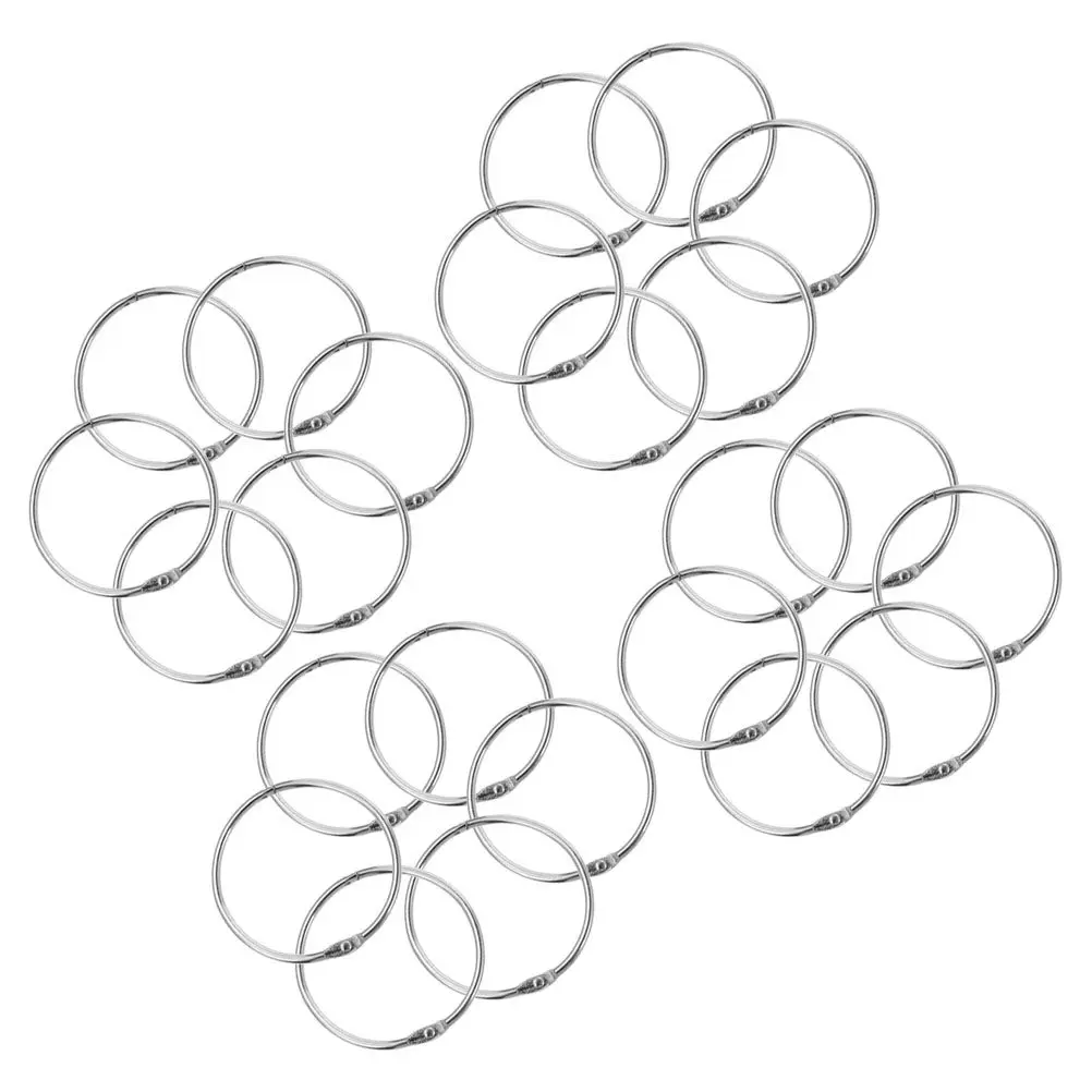 30 Pcs Curtain Rings with Clips Rod Heavy-duty Shower Hooks Curtains For Hanging