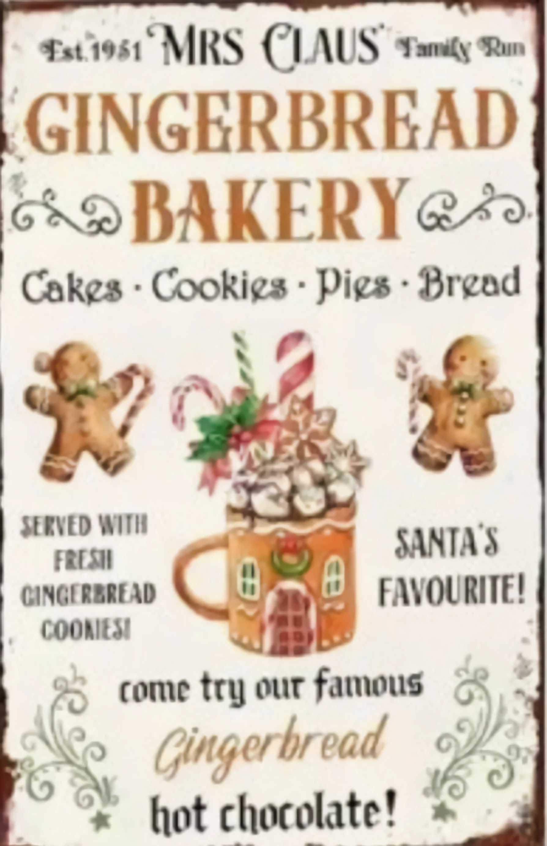 Wall Art Decor  Metal Sign Plaque Vintage Tin Sign Iron Painting For Party Area Kitchen Shop Restaurant Cafe Diner Bar