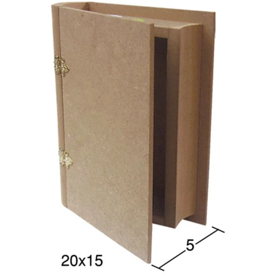 KU255 Small Book Box, Can Be Painted Wood Mdf Box