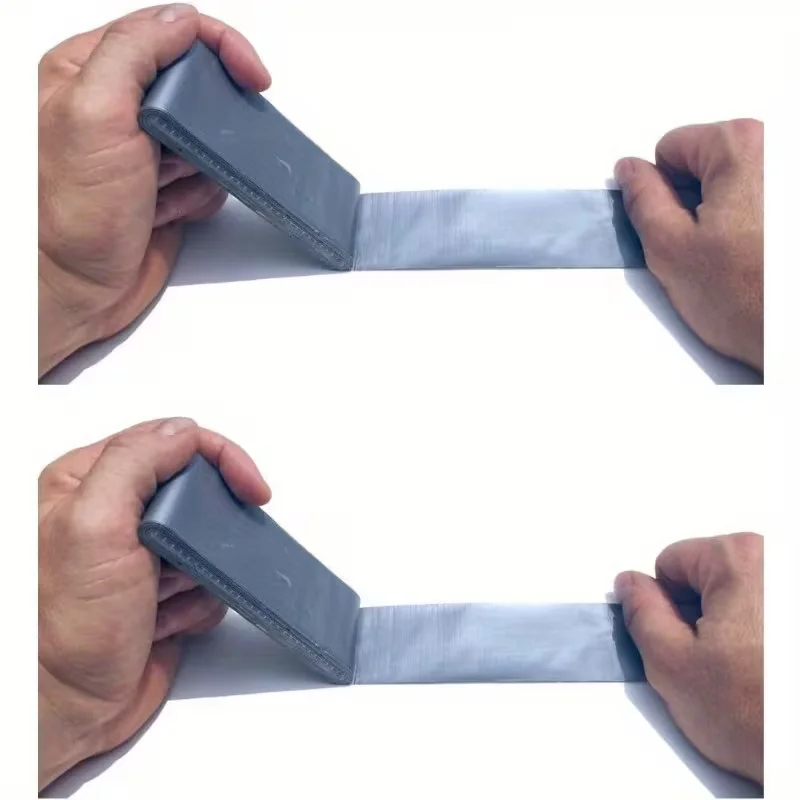 YITAPE Portable Silver Duct Tape Pocket Size Mini Flat Roll Heavy Duty Adhesive Repair Tape for Outdoor Camping Travel EDC Gear
