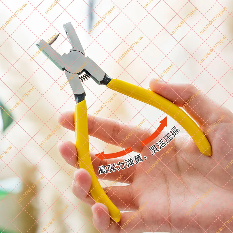 Glass Rod Tube Punching Pliers, Stainless Steel Glass Tool for Pendants