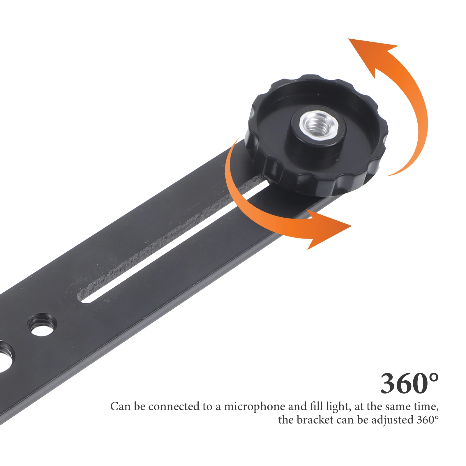 

Fill Light Stand Multifunctional Microphone Rack Aluminum Alloy Eva Anti-Slip Mic Mount Bar for Live Broadcast Portable Fill