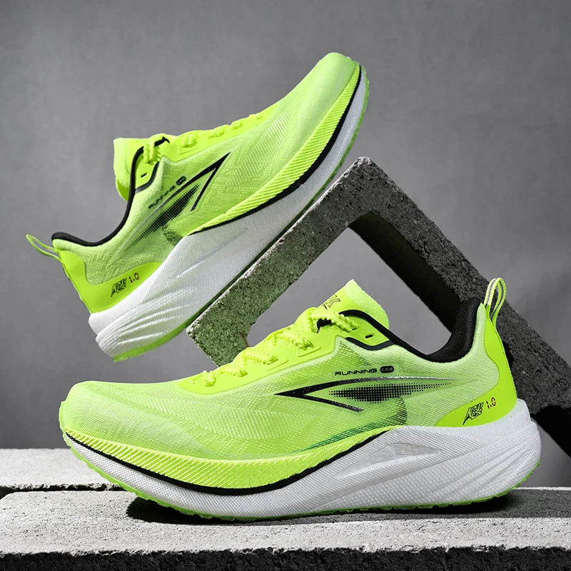 NEW Running Shoes Carbon Board Marathon Men Sports Breathable Lightweight Women's Comfortable Athletic Nonskid Sneakers Casual