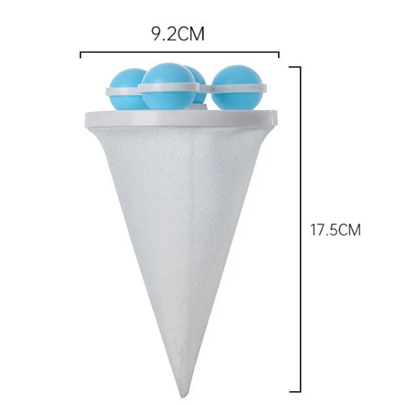 A Three-Color Optional Round Automatic Wave Washing Machine Filter Bag Dehair Remover Hair Cleaning Decontamination Ball