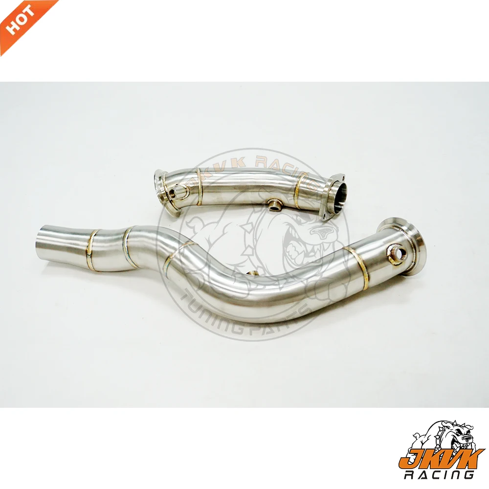 JKVK RACING 3.0'‘ New design SS304 Exhaust Catless DOWNPIPE For B*W S55 F80 F82 M3 M4 2014-2019