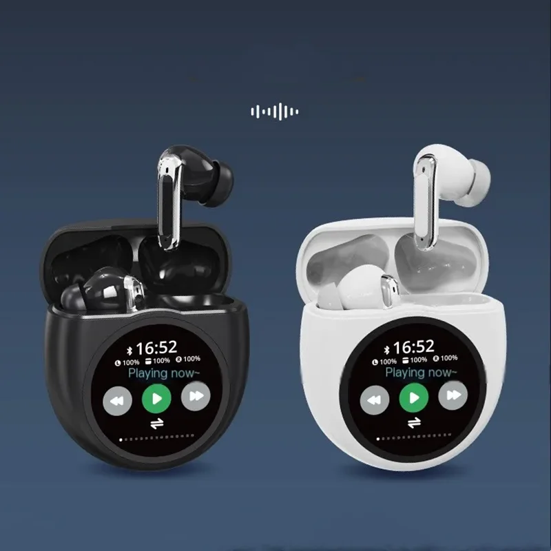 Free Phone Call Noice Reduction Headphones Touch Screen BT5.3 Earphone TF Card Player with Receive App Information Smart Headset