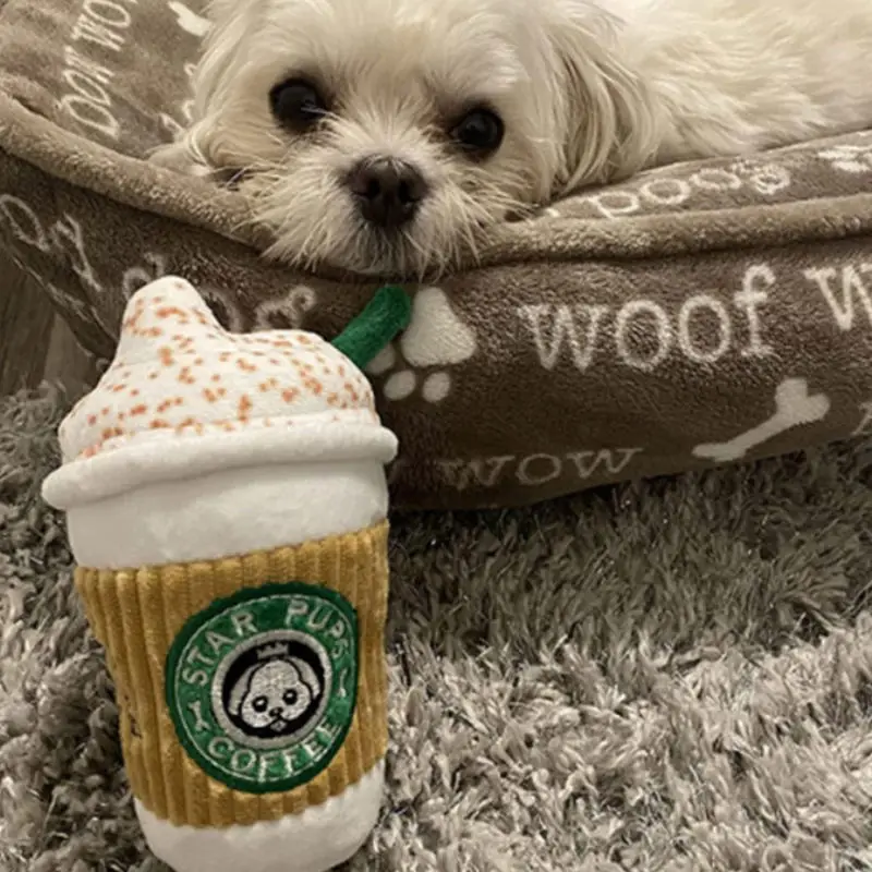 Juguete de Peluche para Perro, Juguete Masticable con Sonido de Batido, Juguete Interactivo para Cachorros, Ayuda para la Dentición, Juguete Divertido y Duradero