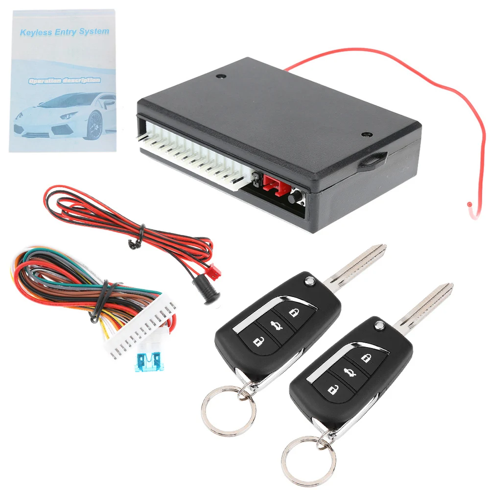 Universal Car Auto Remote Central Kit Vehicle Door Lock Locking Alarm Keyless Entry System 405/T402 Alarm Systems & Security