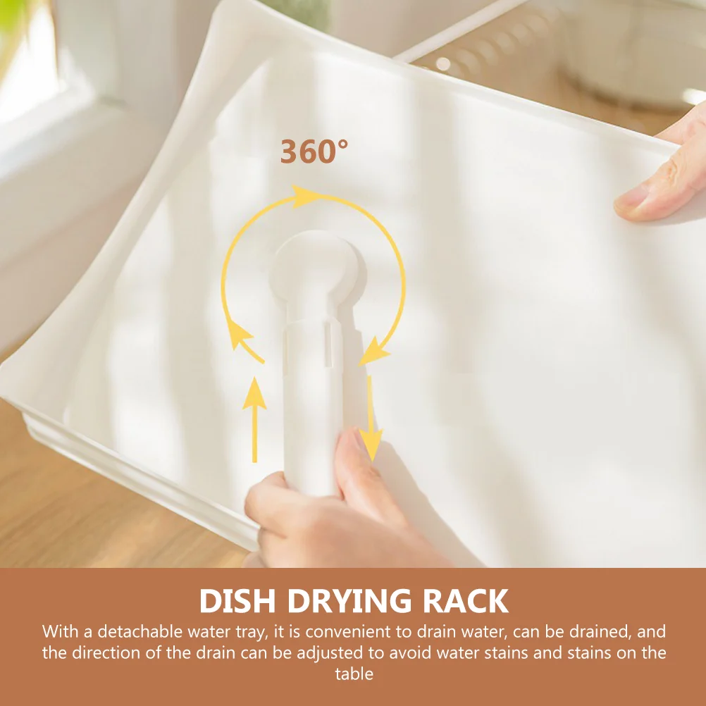 

Dish Drying Rack Kitchen Utensil Storage Stainless Steel Detachable PP Material Bowl Drainer Holder Fruit Vegetable Strainer