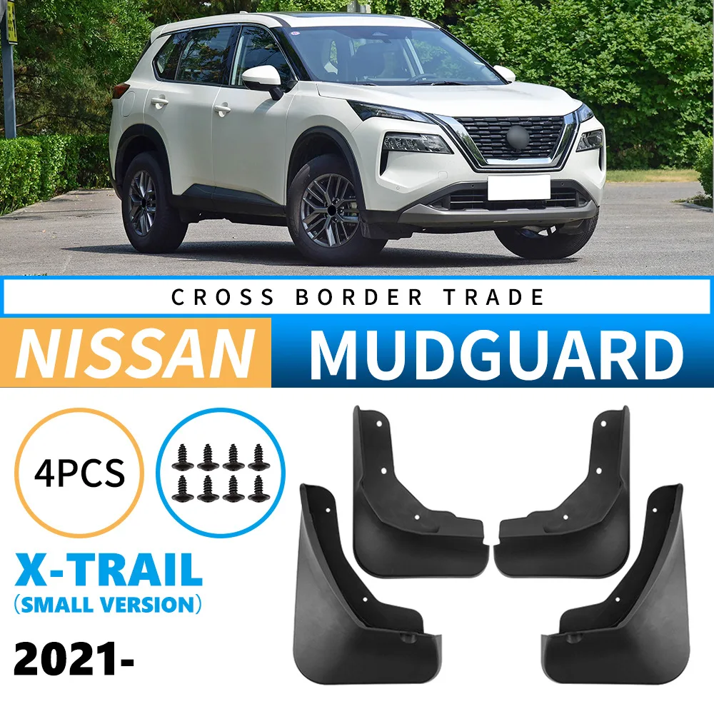 Car Auto Mud Flaps Splash Guards Fender Mudguard for Nissan X-Trail 2021–2024 Thick Rubber Anti Mud Anti Splash Parts