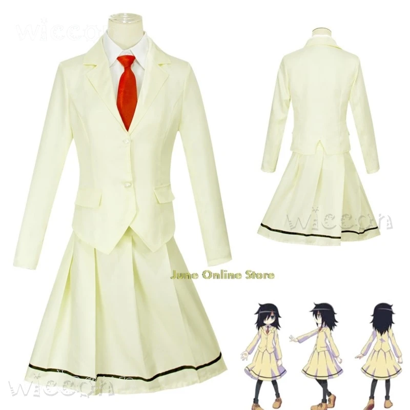 Kuroki Tomoko Cosplay Anime Watamote Cosplay Costume Woman School jk Outfit Dress Hallowen Party Uniform Suit Halloween Carnival