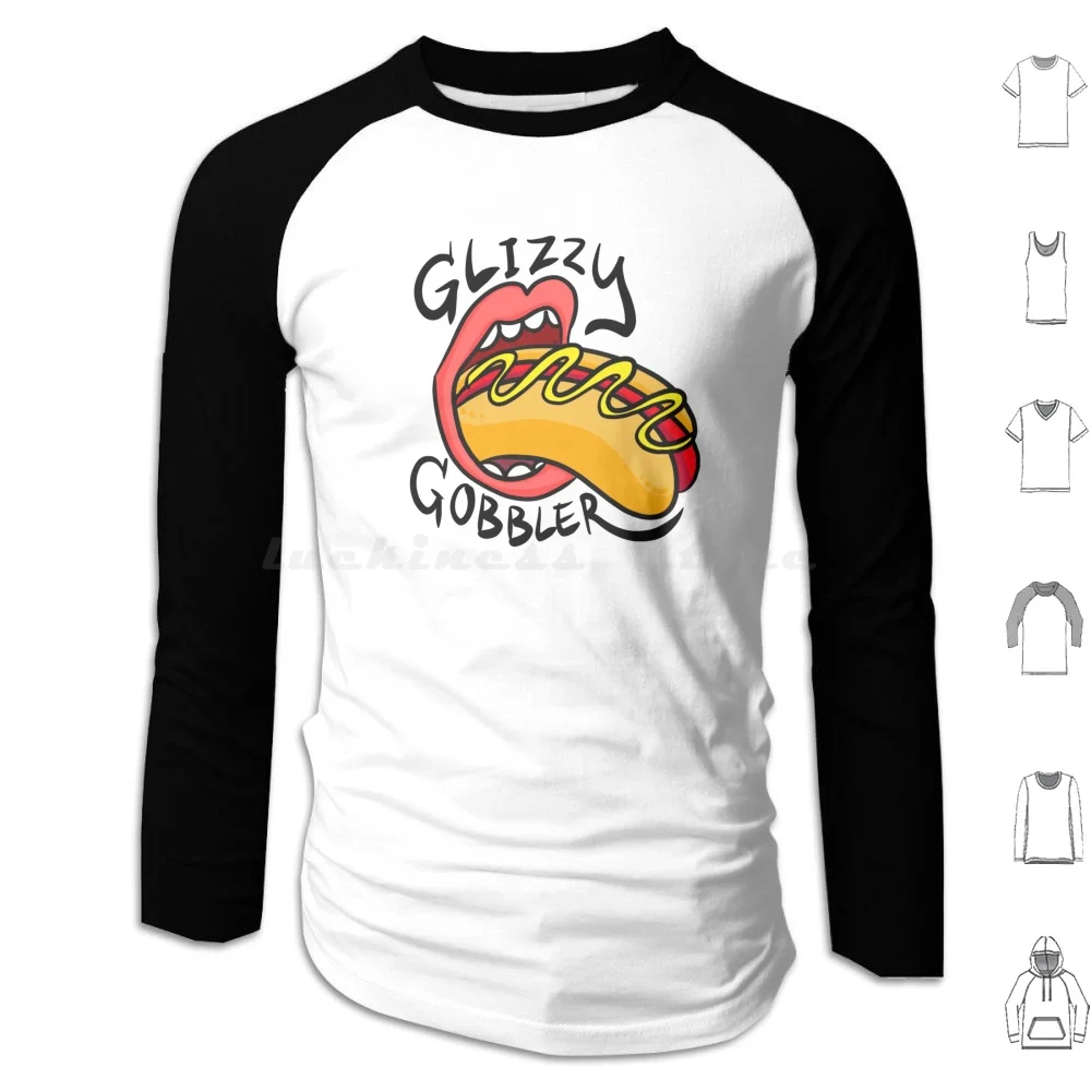 

Glizzy Gobbler / Like Толстовка Хлопок с длинным рукавом Glizzy Gobbler Glizzy Gladiator Hot Dog Фаст-фуд Обама Glizzy Glizzy