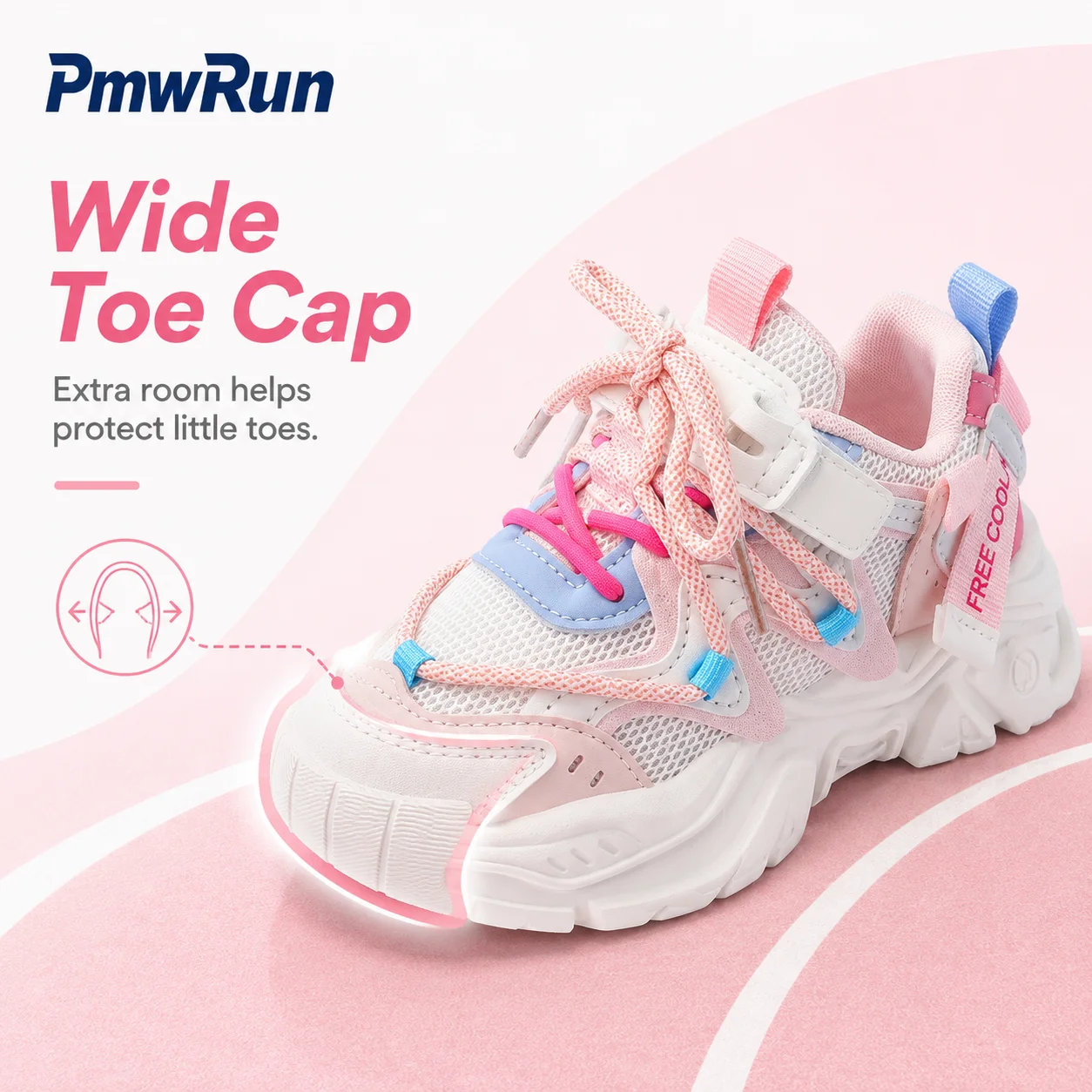 Trend Fashion Sport Shoes For Children Anti-slippery Teenager Kid's Sneakers PU Leather Boy's Girl's Running Footwear