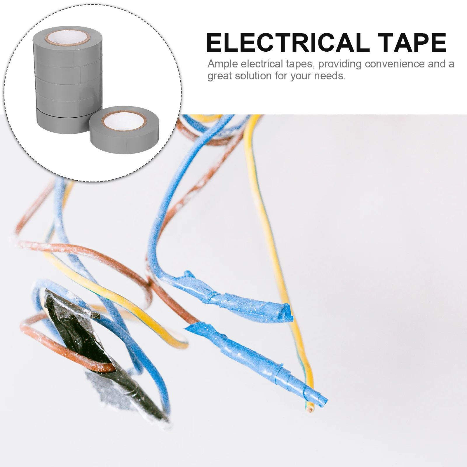 

6pcs Waterproof Insulating Electrical Tape Blue 18mmx20m High Adhesive Electrician Wire Wrapping Solution Industrial Residential