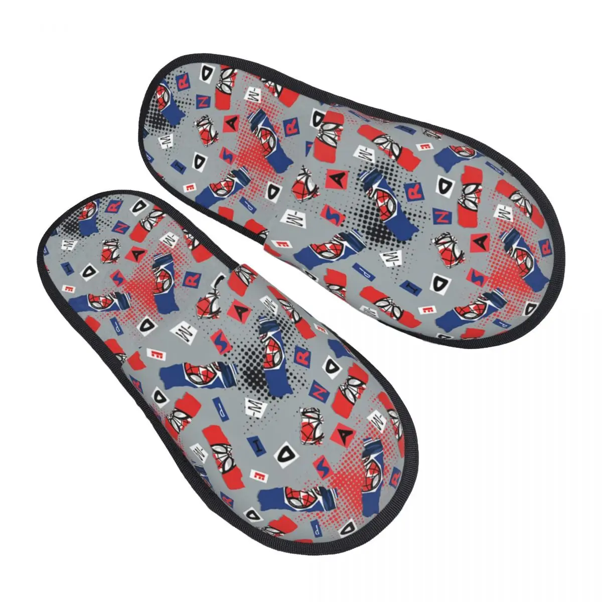 Custom Print Women Classic Spider Pattern House Slippers Cozy Warm Memory Foam Fluffy Slipper Indoor Outdoor Shoes