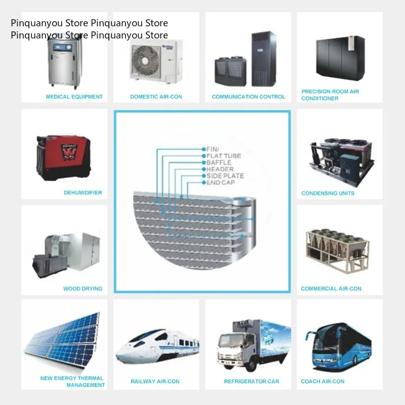 Aluminum Microchannel Heat Exchanger Fin Tube Micro Channel Condenser Coil for Freezer, Refrigeration & Cold Storage Equip view 3