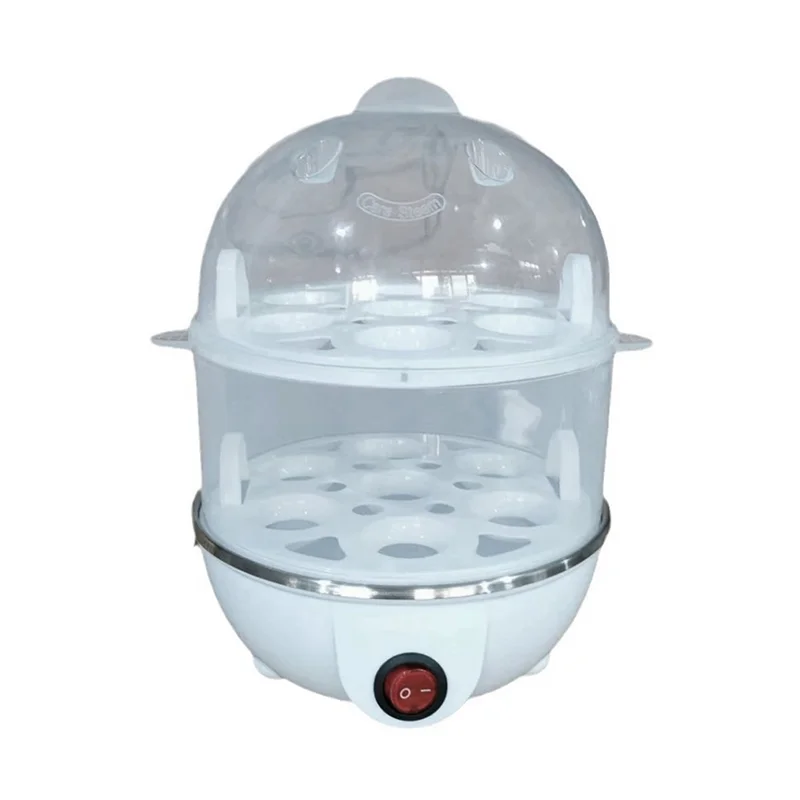 

B89B-Многофункциональная электрическая яйцеварка и пароварка, двухслойная техника для завтрака для приготовления яиц, овощей и других вилок США