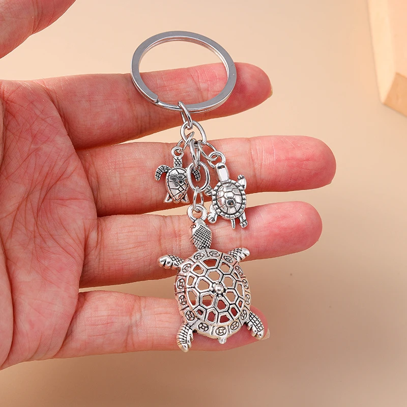 Cartoon-Tier-Schlüsselanhänger, bunter Schildkröten-Anhänger aus Harz, Schlüsselringe für Damen und Herren, Autoschlüssel, Handtaschen-Schlüsselanhänger, DIY-Schmuck, Geschenke – Detail 14