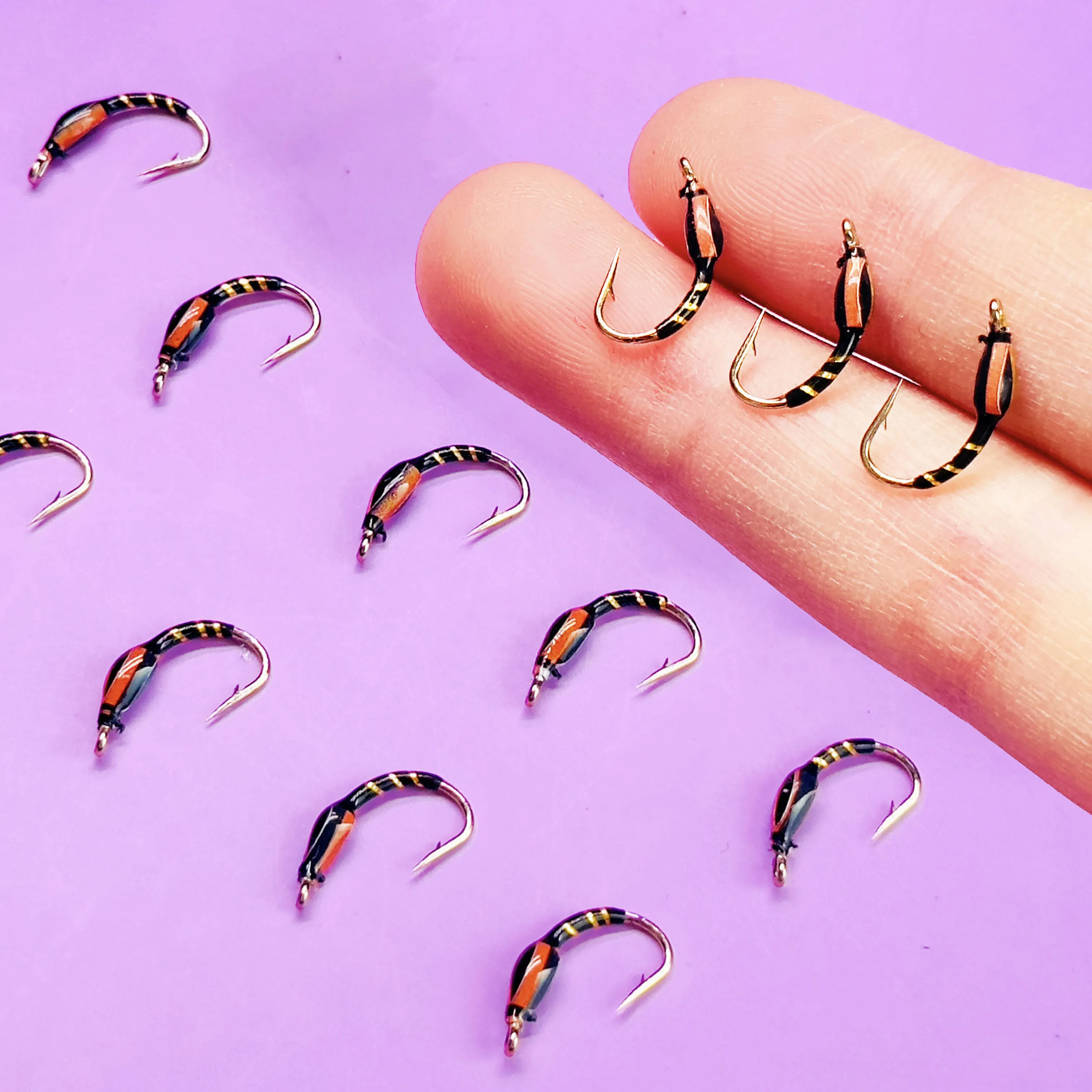 Señuelo de mosca epoxi Midge Hegene con ninfa para trucha y lubina - imagen 4