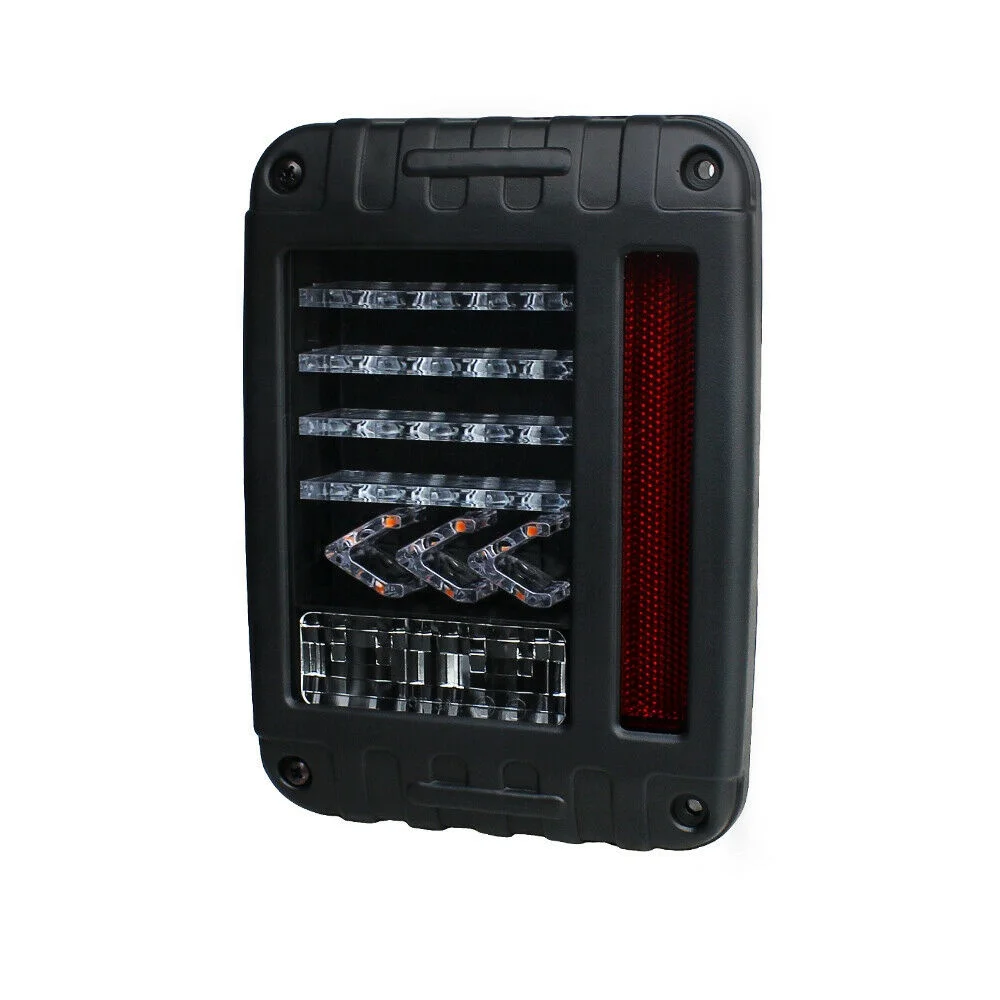 

LED Tail Light Reverse Brake Turn Signal Rear Lamps For Wrangler JK 07-17