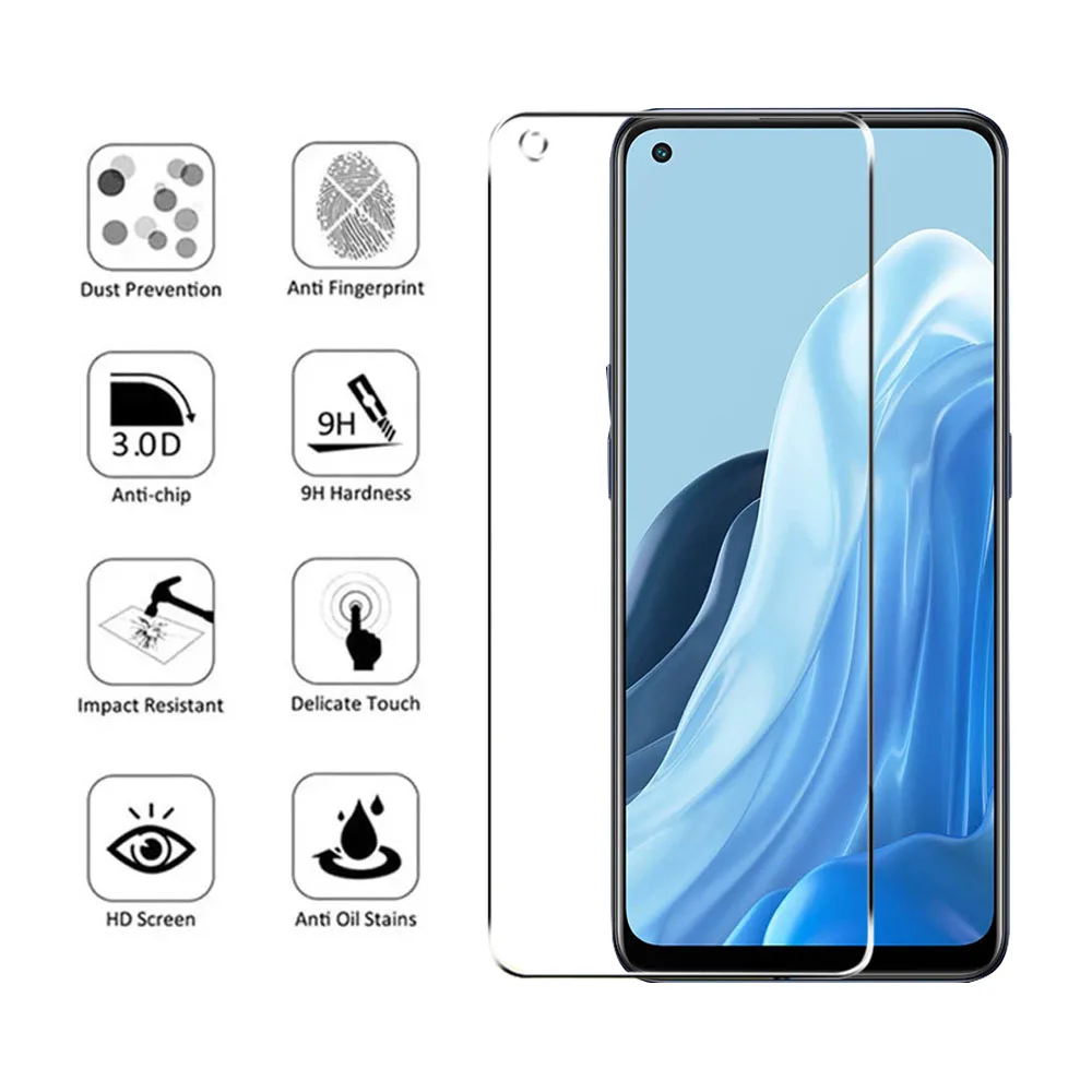 4IN1 Protective Glass for OPPO Find X5 X3 Lite Clear Screen Protector on Reno 8 5 Lite Tempered Glass on Reno 8 8T 7 6 Pro Plus