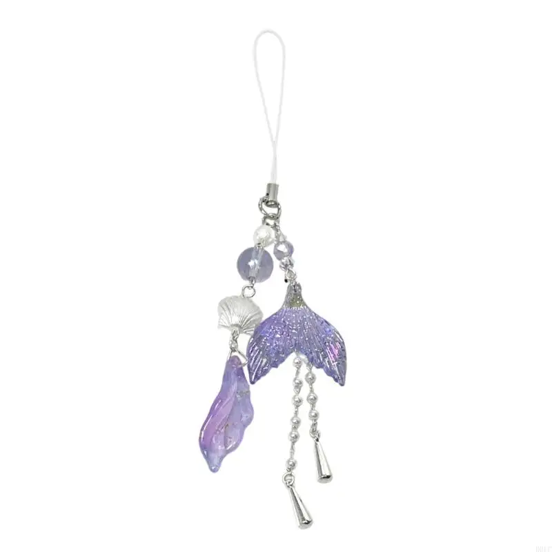 D0LC Versatile Resin Mermaids Tail Phone Lanyard for Student and Professional