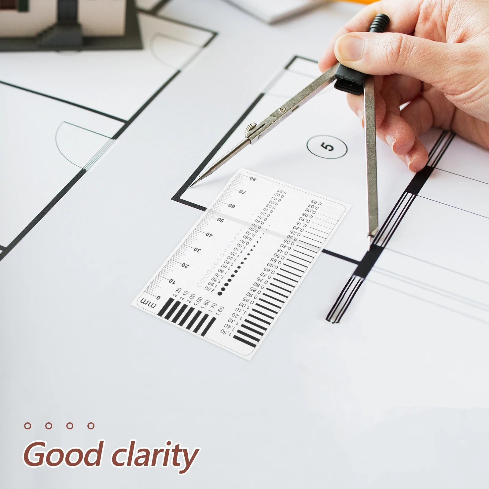 

Transparent Clear Plastic Measurement Ruler High Precision for Spot Crack Scratch Inspection Portable Thickness Gauge Tool