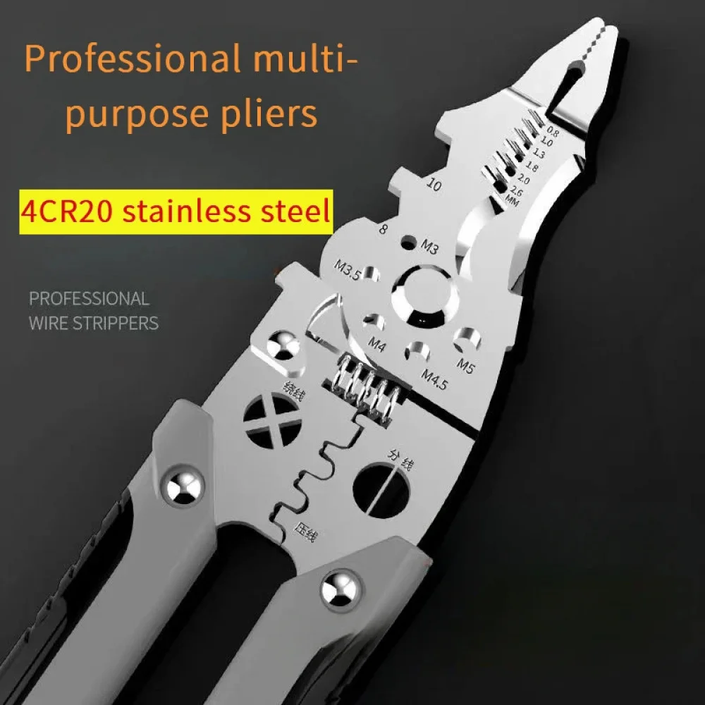 1 PC Multifunctional Wire Strippers ช่างไฟฟ้า CRIMPING คีมตัดสายไฟเครื่องมือฮาร์ดแวร์ Universal คีมตัดลวด