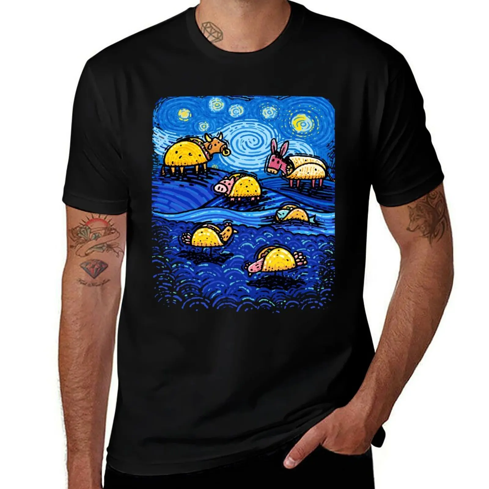 

La noche de los tacos T-Shirt gifts for boyfriend blue lock oversized t shirt men 100℅ cotton