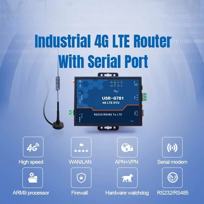 USR-G781-AU M2M Industrial Cellular Modem Routers RS232 RS485 2G/3G/4G Network Worldwide APN/VPDN SIM Card Support OPENVPN