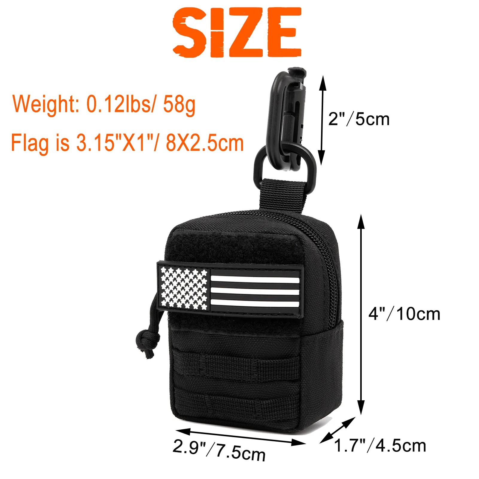 Tactical Mini MOLLE Pouch Compact Utility EDC Battery Cigarette Case Card Slot Waist Bags For Hunting Trekking Running Camping