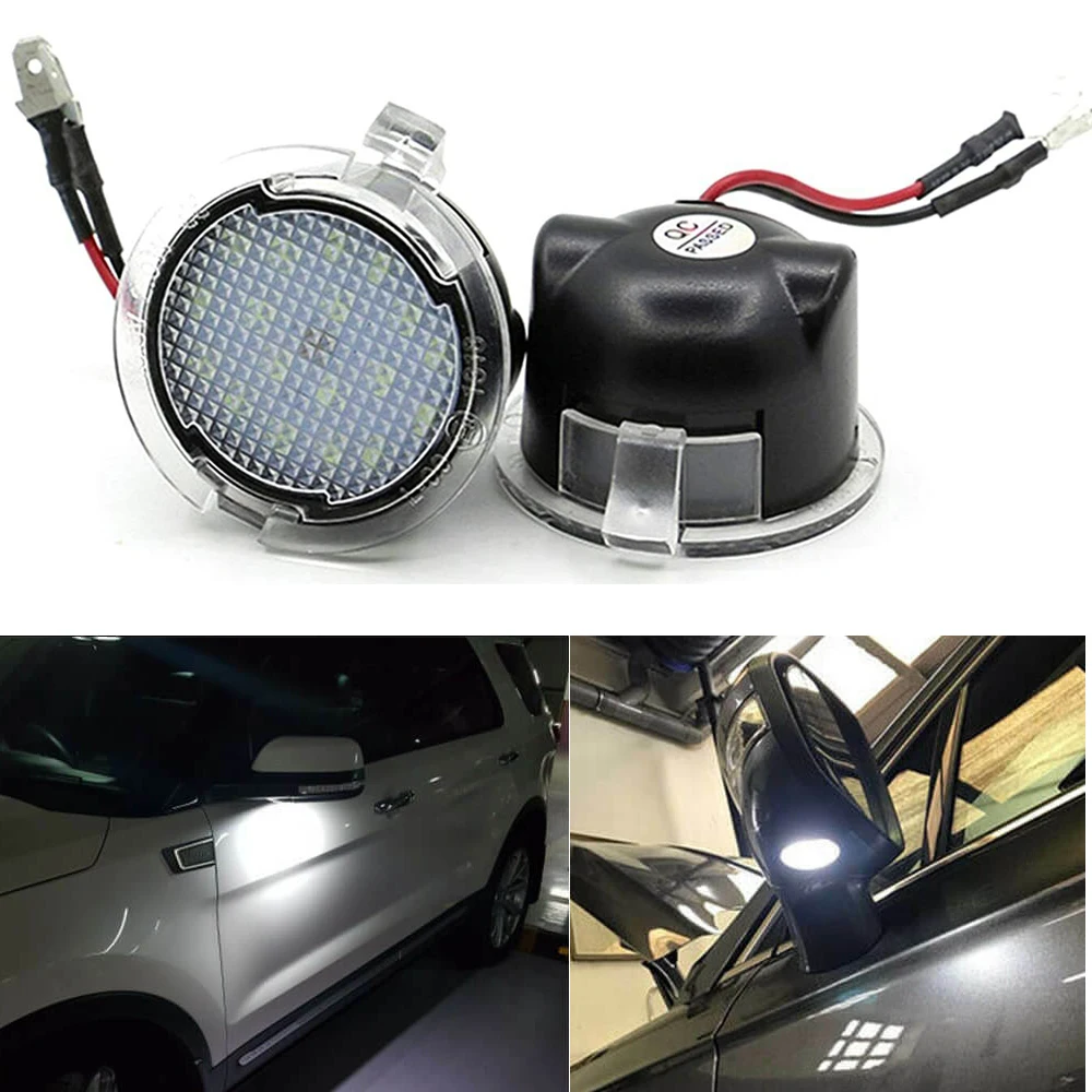 For Ford Ranger TKE Limited Taurus Mondeo MK5 Ecosport Explorer LED Side Under Mirror Puddle Light Surrounding Ambient Lamp