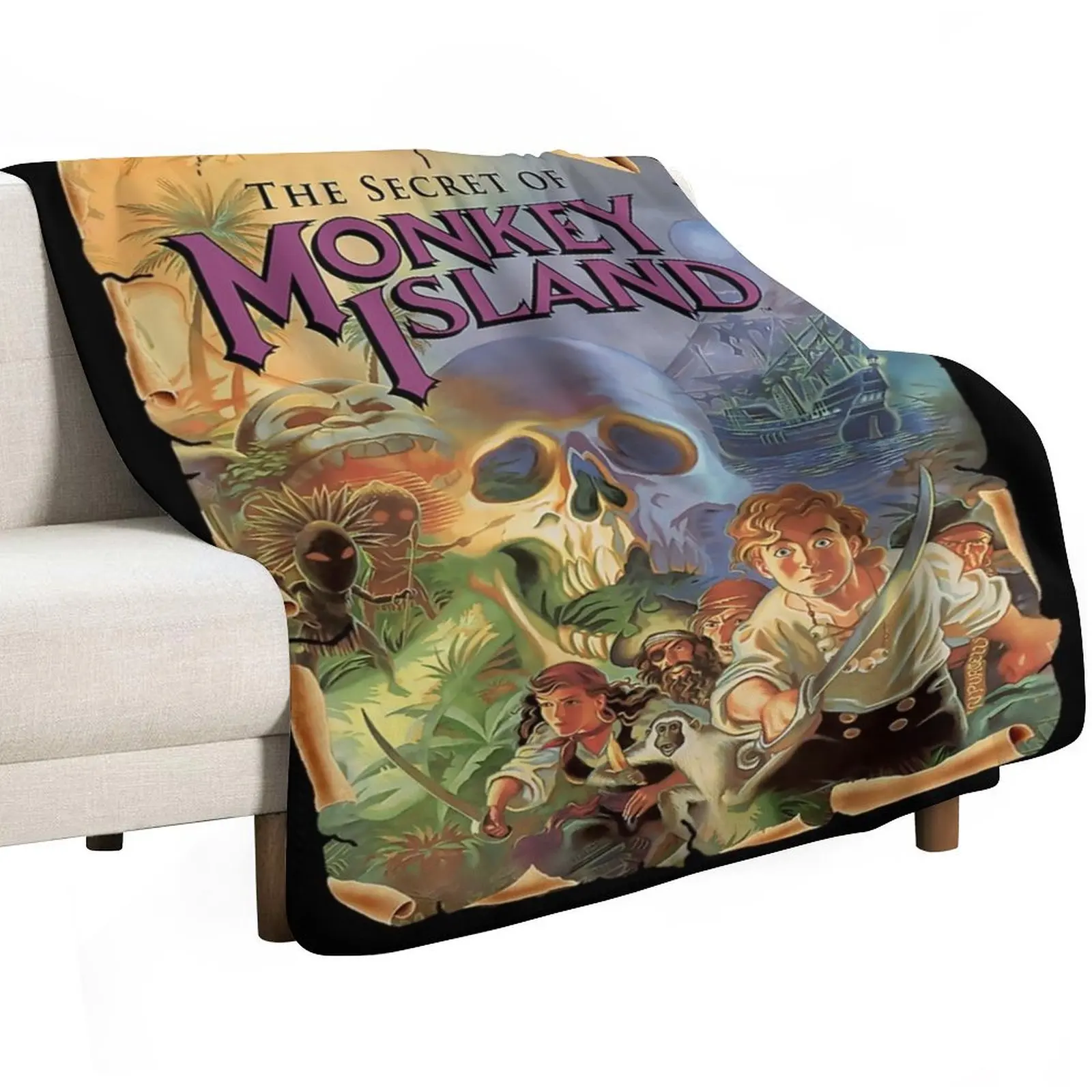 The Secret of Monkey Island Throw Blanket Soft Plaid on the sofa Thermal heavy to sleep blankets ands Heavy Blankets