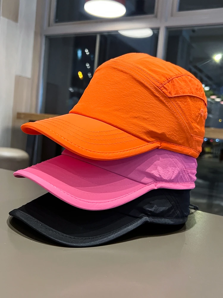 Image of Japanischer Kordelzug, einfach, einfarbig, für Herren und Damen, Sommer, schnell trocknend, atmungsaktiv, Sonnenhut, Outdoor-Sport, 5-teilige Baseballkappe