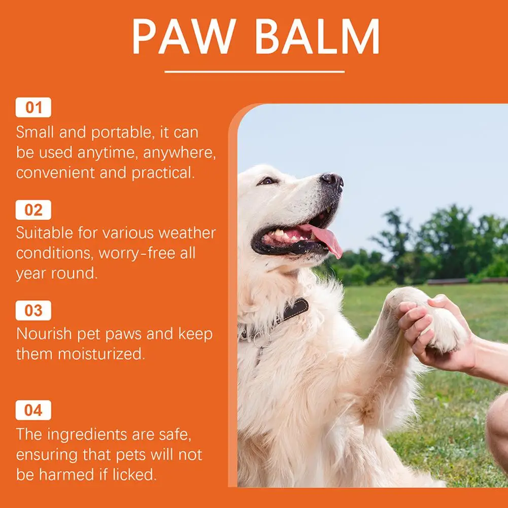 40g Pet Paw Protection Balm Dog Foot Moisturizer Household Pet Paw Balm Pet Cat Foot Care Cream Cleaning Supplies