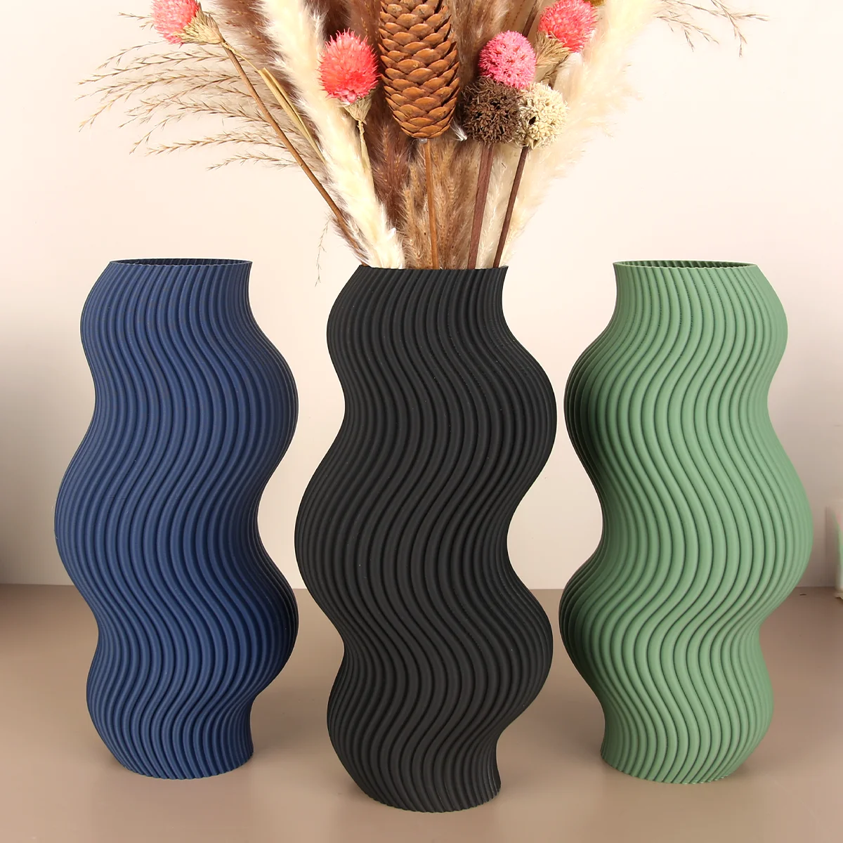 مزهرية سيراميك غير منتظمة من الشمال ، فن تجريدي ، زخرفة زجاجة زهور ، ترتيب زهور منزلي ، ديكور سطح المكتب للخزانة #5