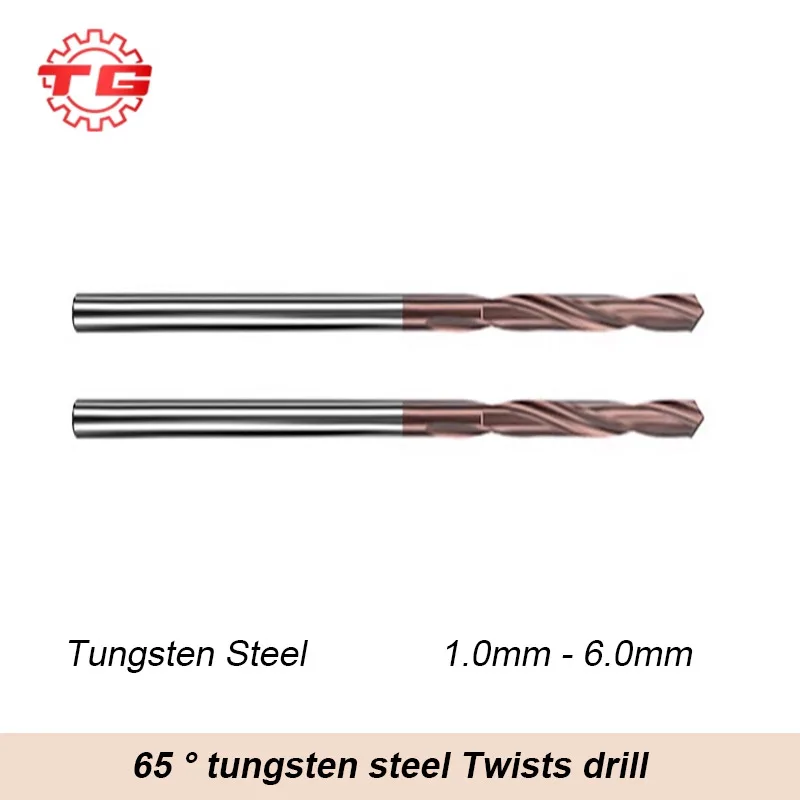 

TG 65° tungsten steel 1.0-13.0 Twist Drill Bit Set Straight Shank Stainless Steel Processing