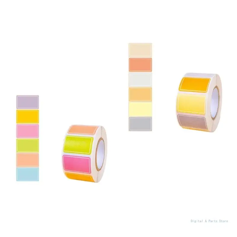 

M17F 500Pcs Writable Label Stickers Colorful Label Stickers Waterproof Labels Removable Labels Stickers for Jar Clothes